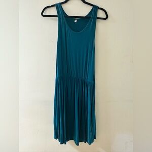 Elegant Teal Sleeveless Dress